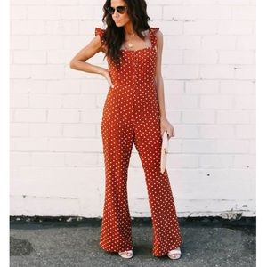 Vici Madelyn Polka Dot Jumpsuit (Extra Small)